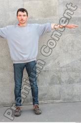 Whole Body Man T poses Casual Average Street photo references